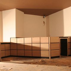 Bar area under construction