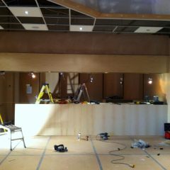 Ash bar being fitted
